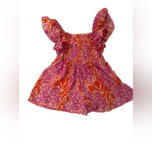 Bonnie Jean Girls’ Butterfly Smocked Romper - Size 4